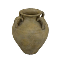 Joly Decorative Flower Vase, 13 Inch Curved Handles, Brown Terracotta -BM335629