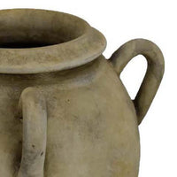 Joly Decorative Flower Vase, 12 Inch Curved Handles, Gray Terracotta -BM335630
