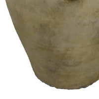 Joly Decorative Flower Vase, 12 Inch Curved Handles, Gray Terracotta -BM335630