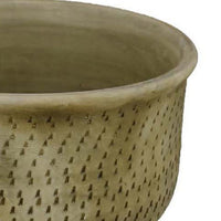 Kier Garden Planter, 12 Inch Tapered Base, Antique Gray Terracotta -BM335631