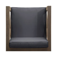 Juna Outdoor Club Chair, Charcoal Gray Water-Resistant Fabric, Acacia -BM335642