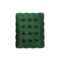 Deine Ottoman, Tufted Emerald Green Velvet, Gold Metal Base, 33 Inch -BM335683