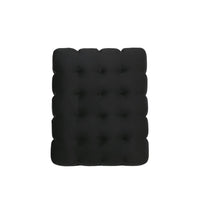 Deine Ottoman, Tufted Black Velvet, Gold Metal Base, Wood, 33 Inch -BM335684