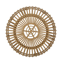 Tawa Outdoor Coffee Table, Light Brown Open Faux Rattan, 30 Inch -BM335686