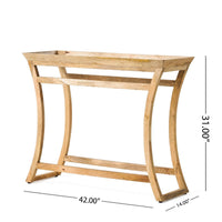 Beine Console Table, Natural Brown Mango Wood, Rectangular 42 Inch -BM335690