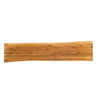 Nibel Outdoor Dining Bench, Teak Brown, 63 Inch Gray Acacia Wood Frame -BM335693
