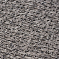 Perie Outdoor Accent Table, Gray Faux Rattan, Iron Frame, 18 Inch -BM335694