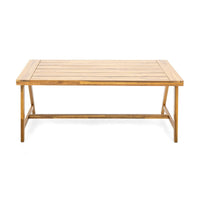 Alen Outdoor Dining Table, 71 Inch Rectangular Acacia Wood Top, Brown -BM335697