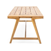 Alen Outdoor Dining Table, 71 Inch Rectangular Acacia Wood Top, Brown -BM335697