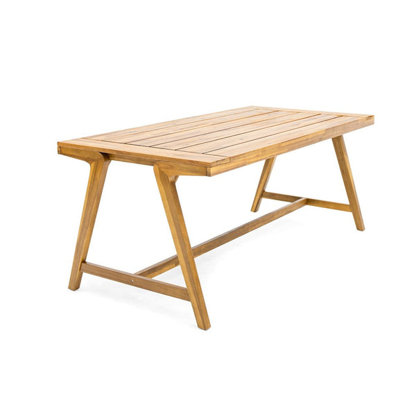 Alen Outdoor Dining Table, 71 Inch Rectangular Acacia Wood Top, Brown -BM335697