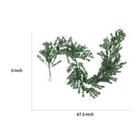 Nivo Decorative Garland, 68 Inch, Faux Olive Leaves, Green Polyester -BM335717