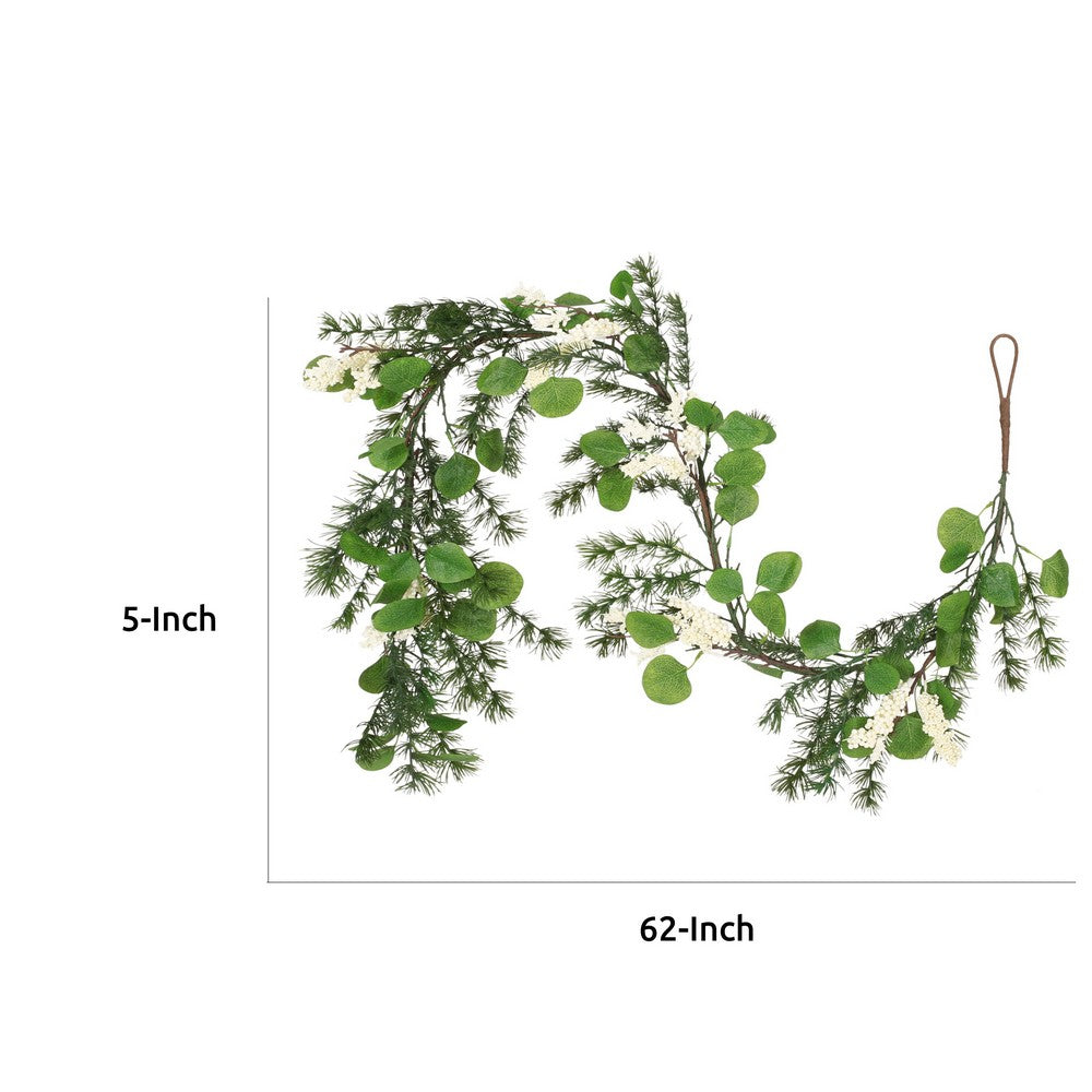 Nivo Decorative Garland, 62 Inch, Faux Berry, Green Polyester -BM335718