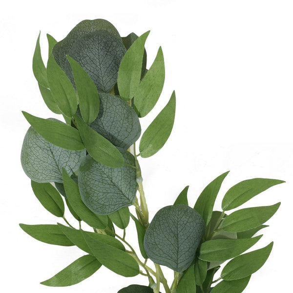 Decorative Faux Tree Eucalyptus Vines, 80 Inch Green Polyester -BM335722