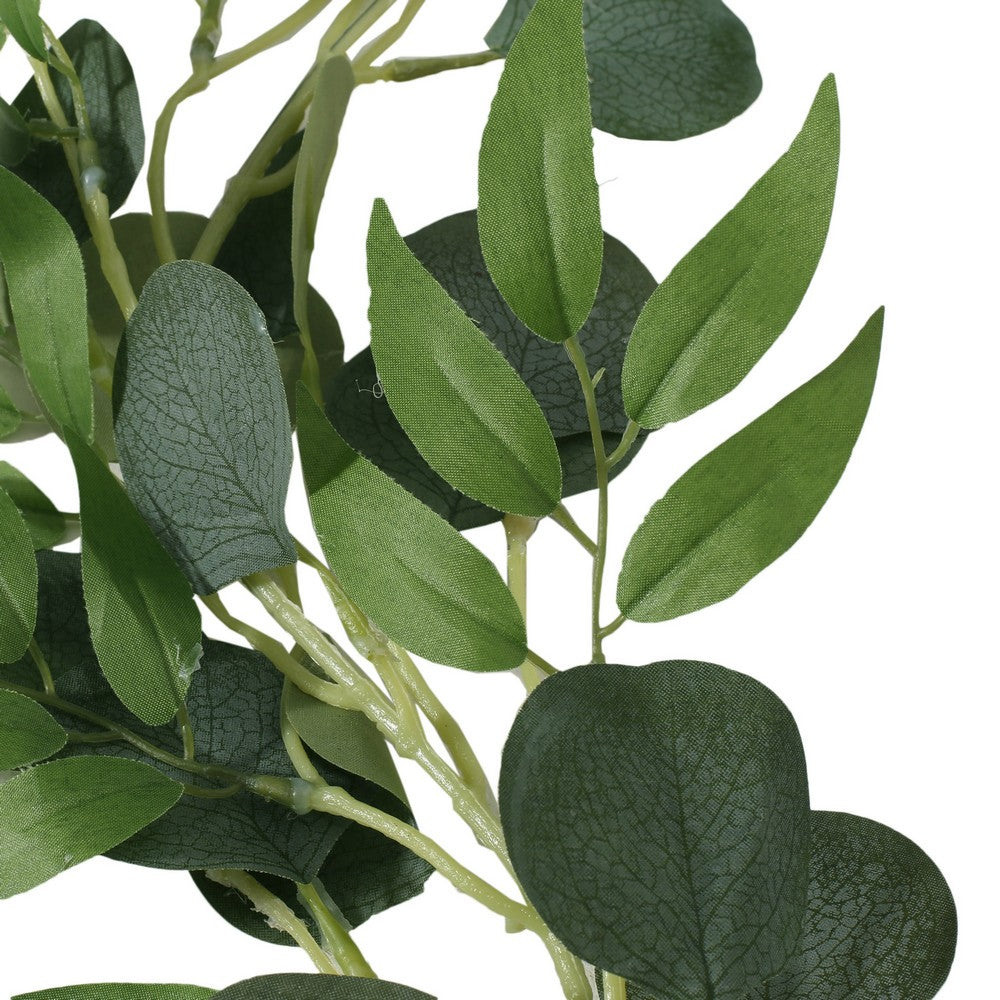 Decorative Faux Tree Eucalyptus Vines, 80 Inch Green Polyester -BM335722