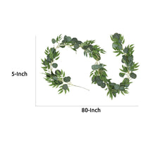 Decorative Faux Tree Eucalyptus Vines, 80 Inch Green Polyester -BM335722
