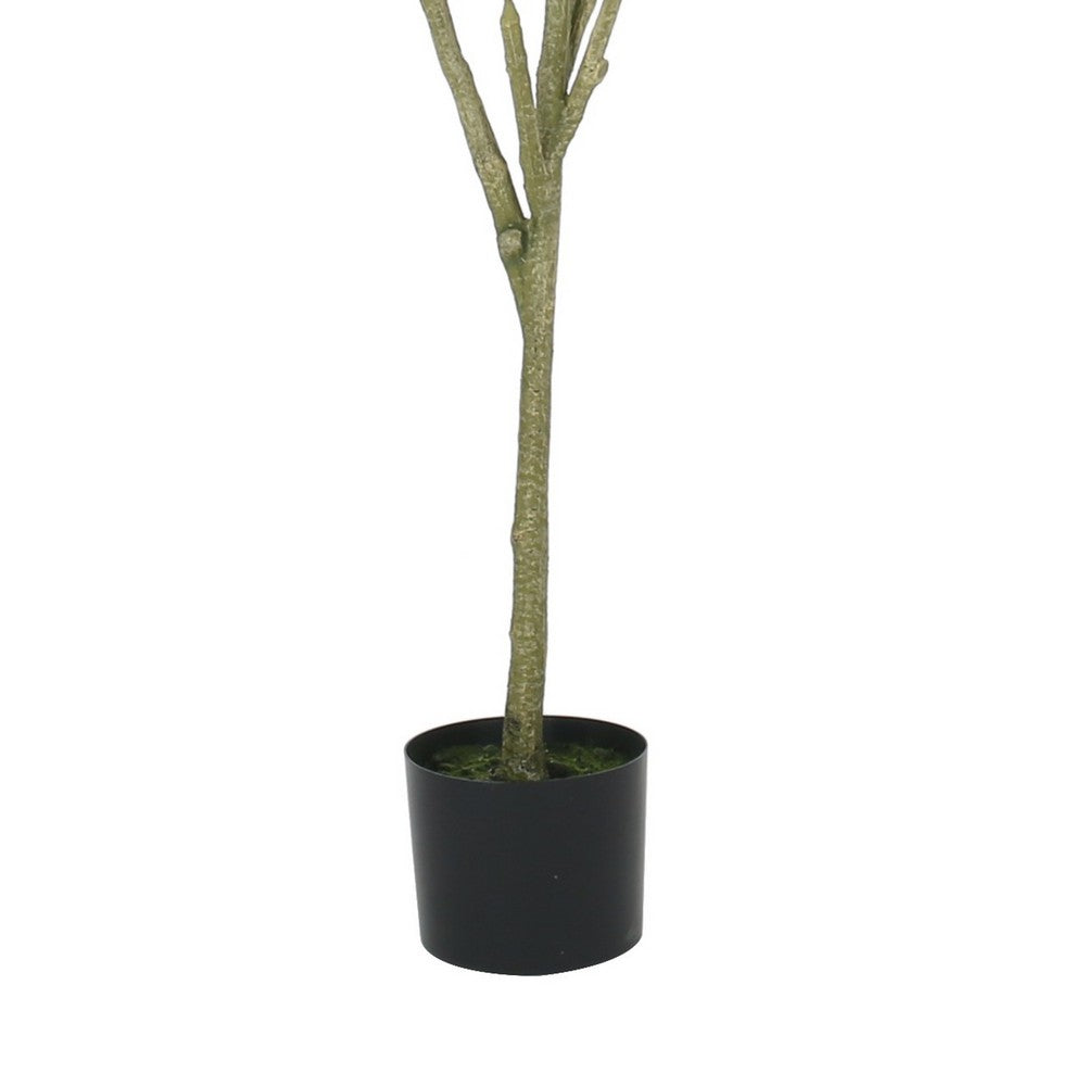 Zylo Faux Tree Decor, Eucolites Bonsai Leaves, 63 Inch Green Fabric -BM335723