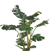 Zylo Decorative Faux Monstera Tree, 59 Inch, Green Metal and Polyester -BM335727