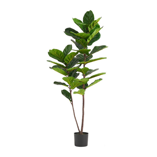 Zylo Decorative Faux Tree, Fiddle Leaf Fig, 59 Inch Modern Green -BM335728