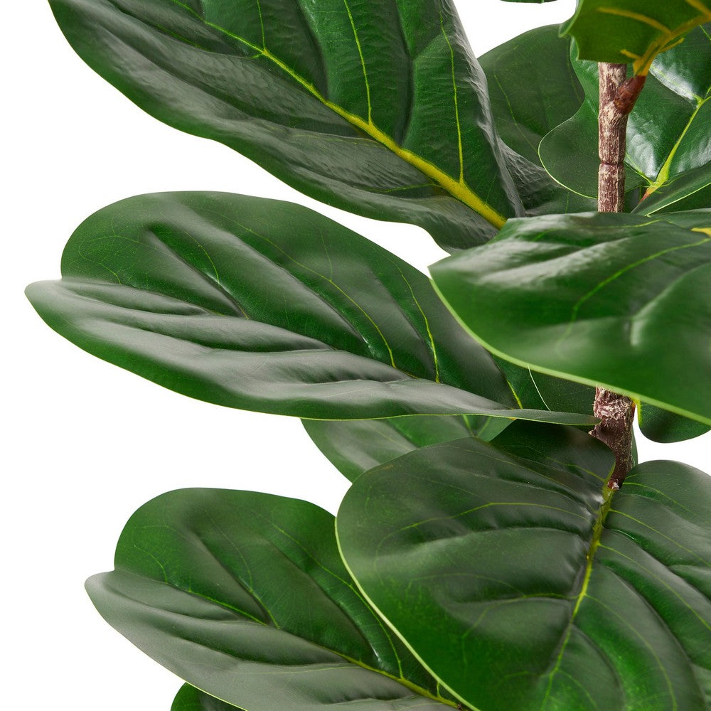 Zylo Decorative Faux Tree, Fiddle Leaf Fig, 59 Inch Modern Green -BM335728