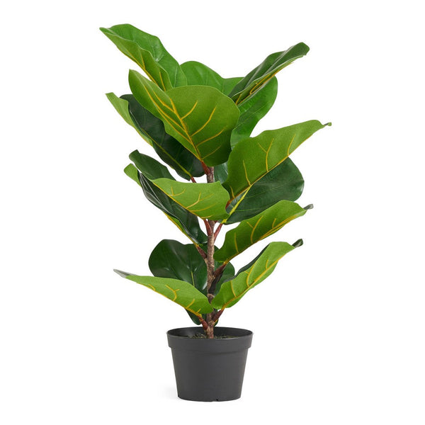 Zylo Tabletop Decorative Faux Tree, Fiddle Leaf Fig, 26 Inch Green -BM335729