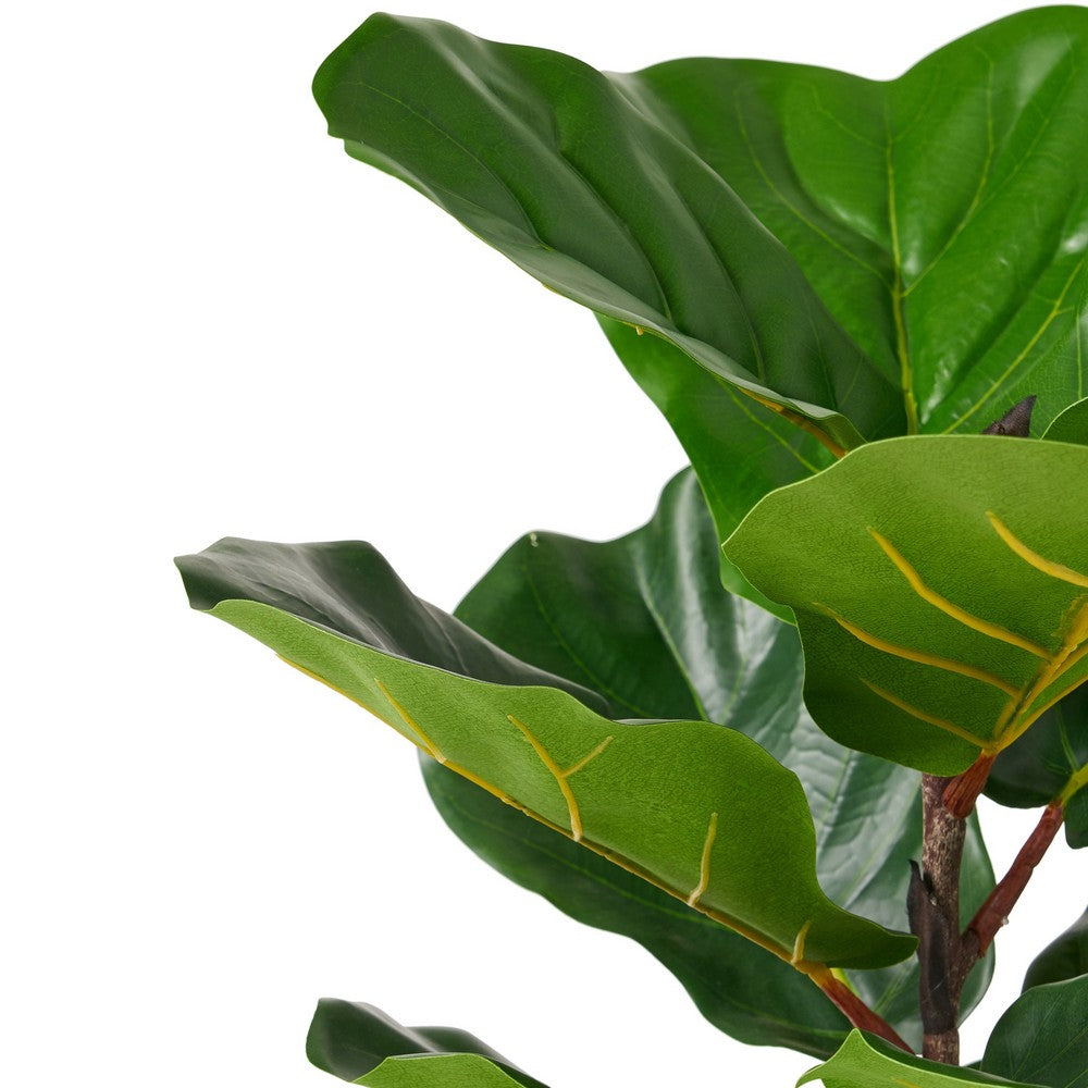 Zylo Tabletop Decorative Faux Tree, Fiddle Leaf Fig, 26 Inch Green -BM335729