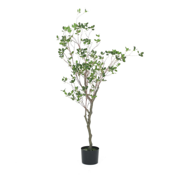 Zylo Decorative Faux Tree, Mila Leaves Bonsai, 47 Inch Green Fabric -BM335734
