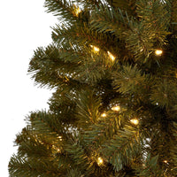 Doru Faux Christmas Tree, 7 Foot Tall, Green Branches 500 Clear LEDs -BM335742