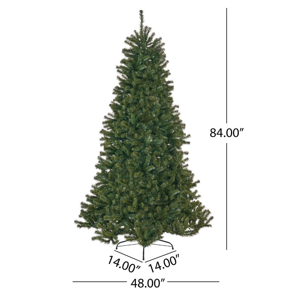 Doru Faux Christmas Tree, 7 Foot Tall, Green Branches 500 Clear LEDs -BM335742