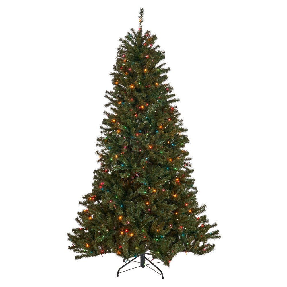 Doru Faux Christmas Tree, 7 Foot Tall, 500 Multicolor LED Lights -BM335744