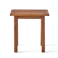 Bang Outdoor Accent Table, 19 Inch, Teak Acacia Wood Slatted Top -BM335752