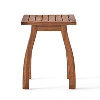 Bang Outdoor Accent Table, 19 Inch, Teak Acacia Wood Slatted Top -BM335752