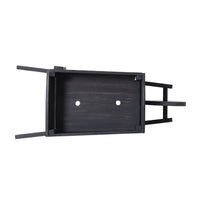 Outdoor Planter, Countryside Wheelbarrow Design, Dark Gray Acacia Wood -BM335769
