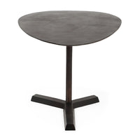Eli Side End Table, 27 Inch Elliptical Top, Aluminium Tripod Base -BM335770