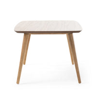 Amy Coffee Table, 40 Inch Rectangular Veneer Top, Brown Tapered Legs -BM335783