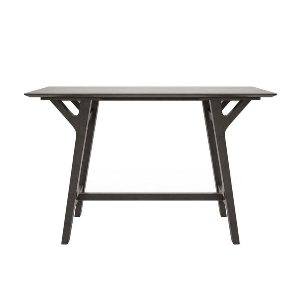 Div Sofa Console Table, 59 Inch, Gray Finished Wood Trestle Frame -BM335786