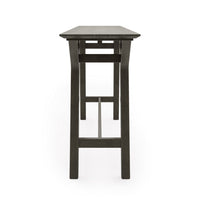Div Sofa Console Table, 59 Inch, Gray Finished Wood Trestle Frame -BM335786
