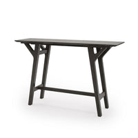 Div Sofa Console Table, 59 Inch, Gray Finished Wood Trestle Frame -BM335786