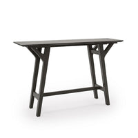 Div Sofa Console Table, 59 Inch, Gray Finished Wood Trestle Frame -BM335786