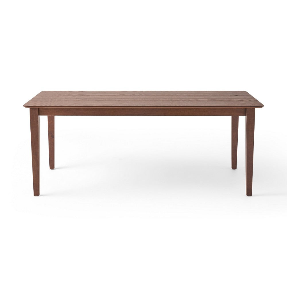 Viri Dining Table, 76 Inch, Square Legs, Walnut Brown Rectangular Top -BM335788