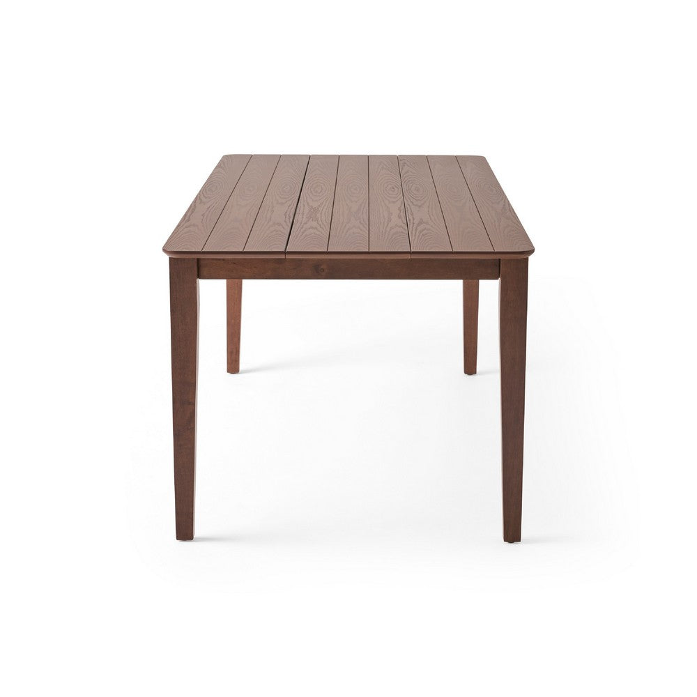 Viri Dining Table, 76 Inch, Square Legs, Walnut Brown Rectangular Top -BM335788