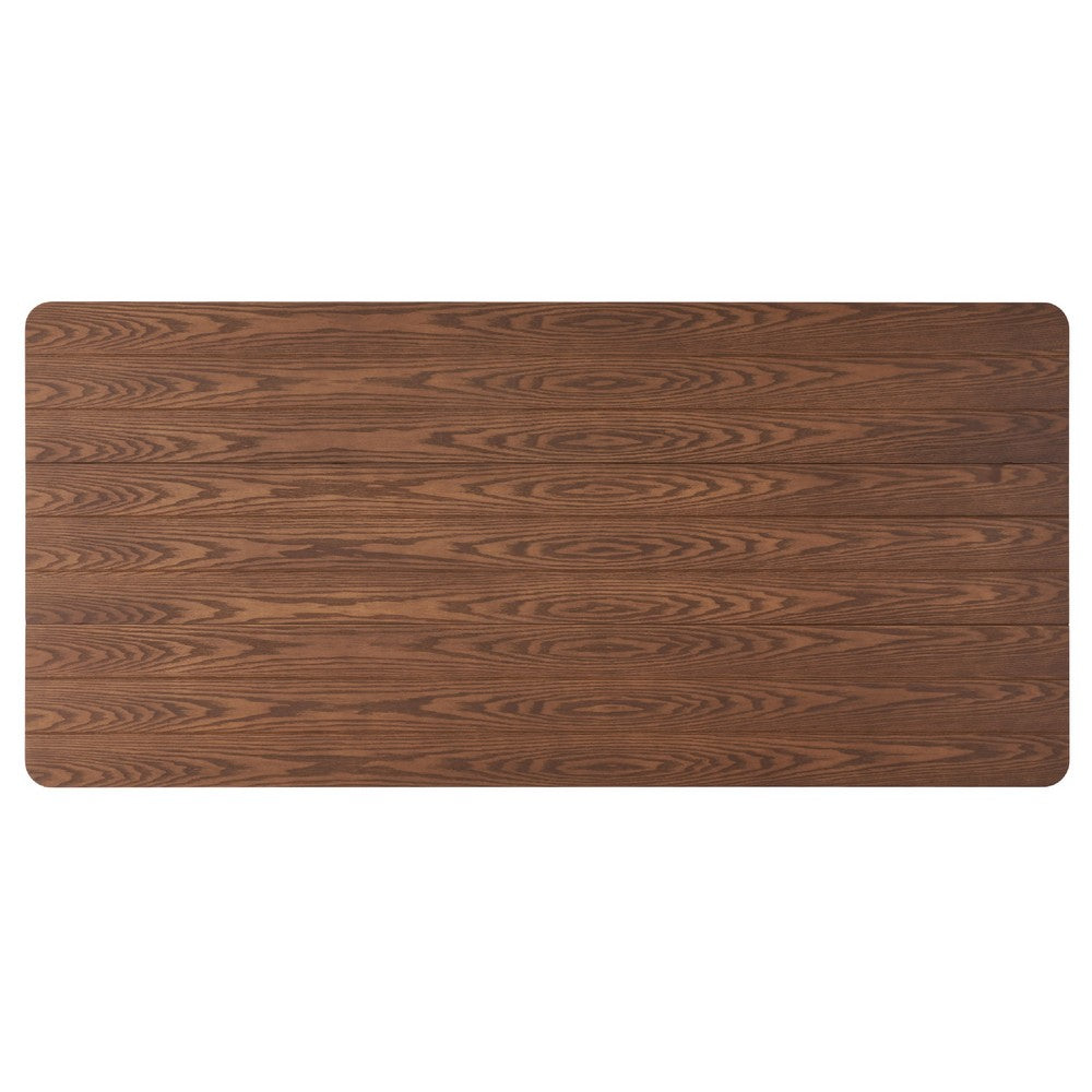 Viri Dining Table, 76 Inch, Square Legs, Walnut Brown Rectangular Top -BM335788