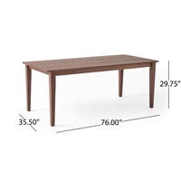 Viri Dining Table, 76 Inch, Square Legs, Walnut Brown Rectangular Top -BM335788