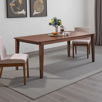 Viri Dining Table, 76 Inch, Square Legs, Walnut Brown Rectangular Top -BM335788