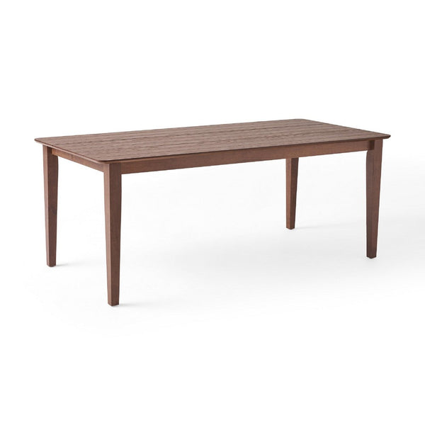 Viri Dining Table, 76 Inch, Square Legs, Walnut Brown Rectangular Top -BM335788