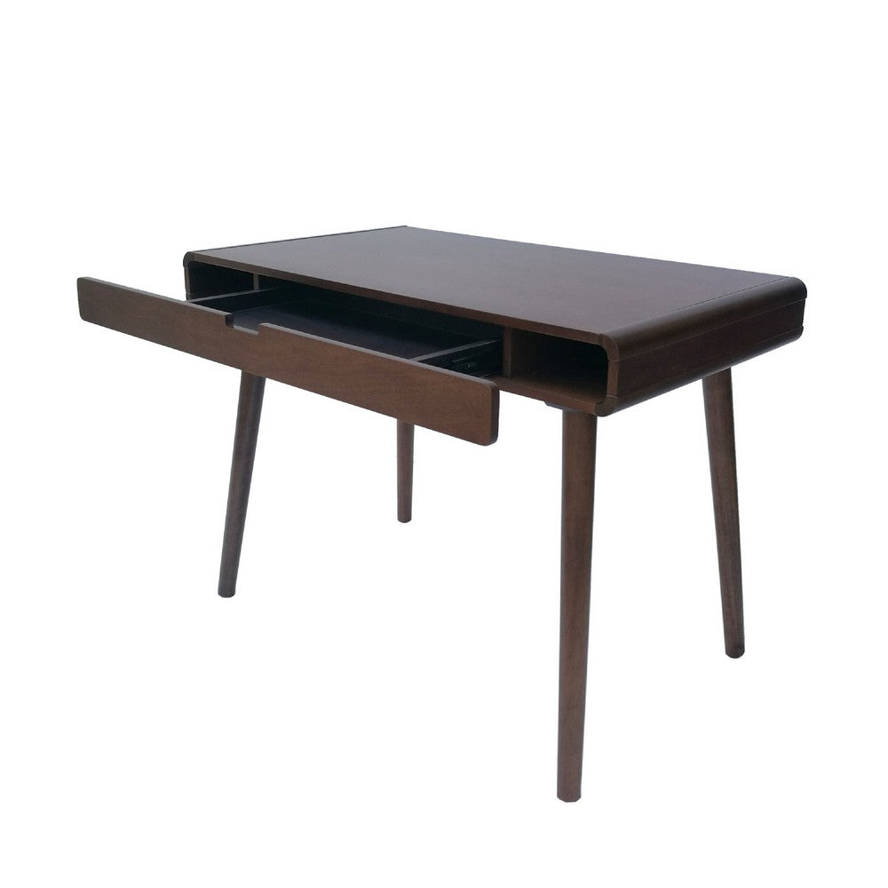 Writing Desk with 1 Storage Drawer, 40 Inch, Farmhouse Brown Wood -BM335799