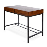 Writing Desk with 2 Storage Drawers, 44 Inch Brown Acacia Wood -BM335800