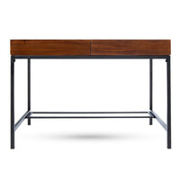 Writing Desk with 2 Storage Drawers, 44 Inch Brown Acacia Wood -BM335800