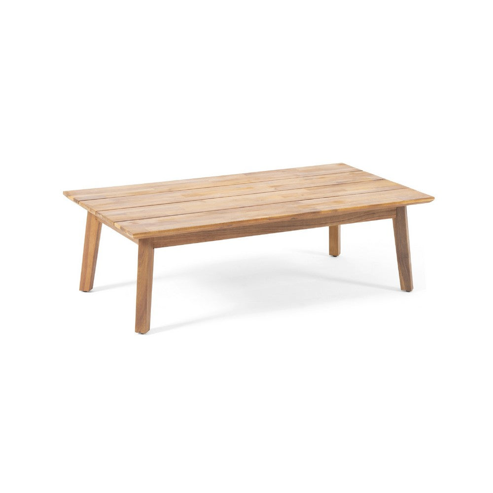 Loveseat and Coffee Table Outdoor Set, Slatted Brown Acacia Wood -BM335809