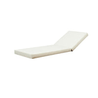 Chaise Lounger Cushion, 76 Inch, PU Foam, Cream Waterproof Fabric -BM335811