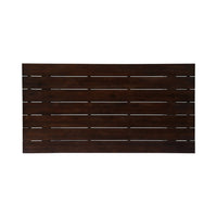 Indoor/Outdoor Dining Table, 69 Inch Brown Rectangular Wood Top, White -BM335815